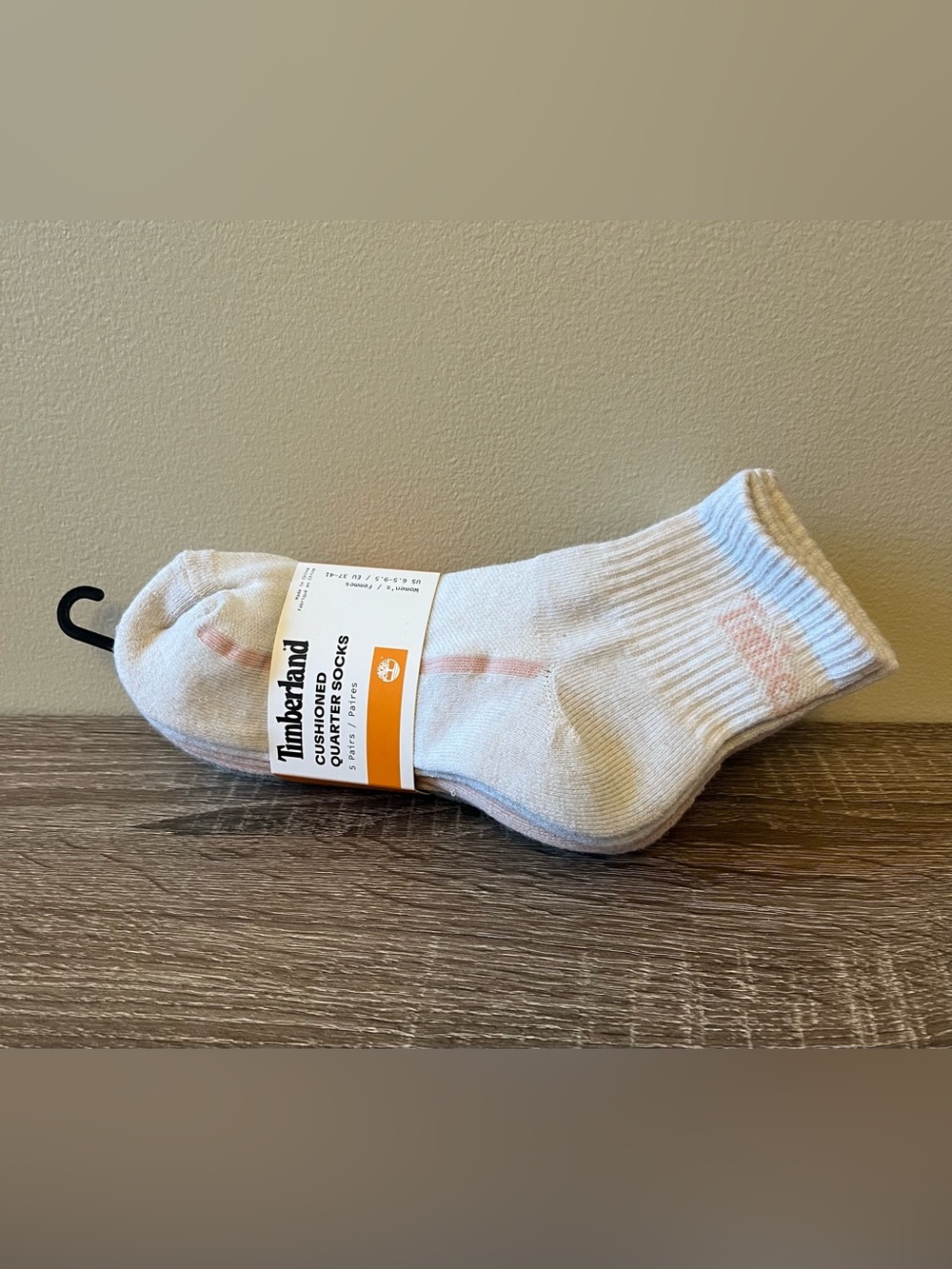 NWT Timberland Cushioned Quarter Socks 5 Pair Women's Size 6.5 - 9.5